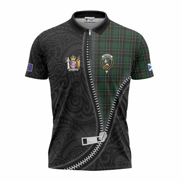 MacAlpine (MacAlpin) Tartan Zipper Polo Shirt New Zealand Pattern Unique Zipper Stylized