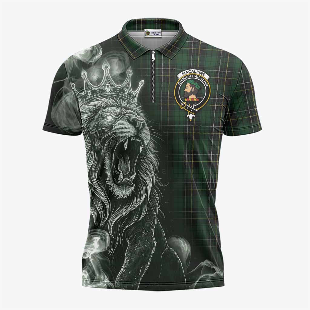 MacAlpine (MacAlpin) Tartan Zipper Polo Shirt Roaring Lion Heritage