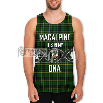 MacAlpine Modern Tartan Men's Tank Top with Family Crest DNA In Me Style Men - Tartan Vibes Clothing