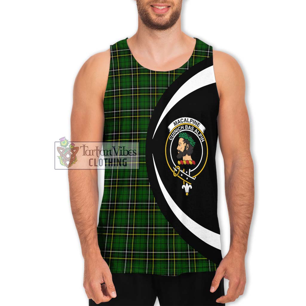 MacAlpine Modern Tartan Men's Tank Top with Family Crest Circle Style Men - Tartan Vibes Clothing