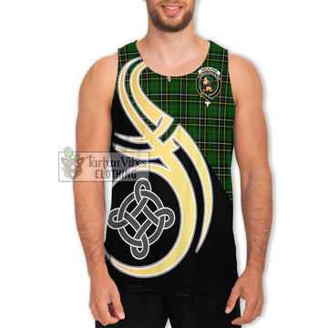 MacAlpine Modern Tartan Men's Tank Top with Family Crest and Celtic Symbol Style Men - Tartan Vibes Clothing