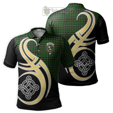 MacAlpine Modern Tartan Polo Shirt with Family Crest and Celtic Symbol Style Kid - Tartan Vibes Clothing