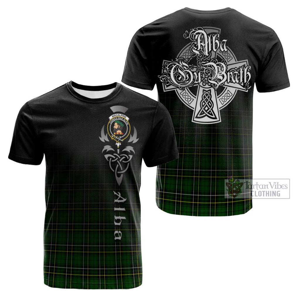 MacAlpine Modern Tartan Cotton T-shirt Featuring Alba Gu Brath Family Crest Celtic Inspired Kid's Shirt - Tartan Vibes Clothing