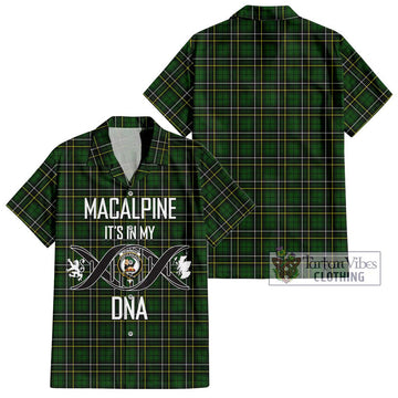 MacAlpine Modern Tartan Hawaiian Shirt with Family Crest DNA In Me Style Kid - Tartan Vibes Clothing