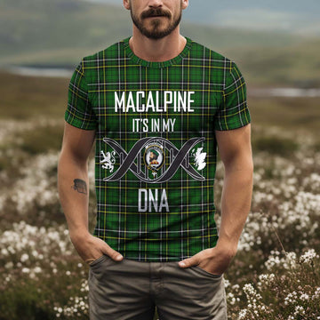MacAlpine Modern Tartan T-Shirt with Family Crest DNA In Me Style Kid's Shirt - Tartan Vibes Clothing