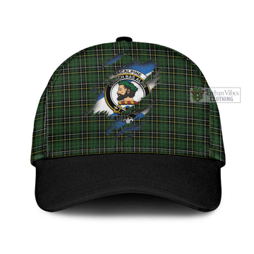 Tartan Vibes Clothing MacAlpine Modern Tartan Classic Cap with Family Crest In Me Style