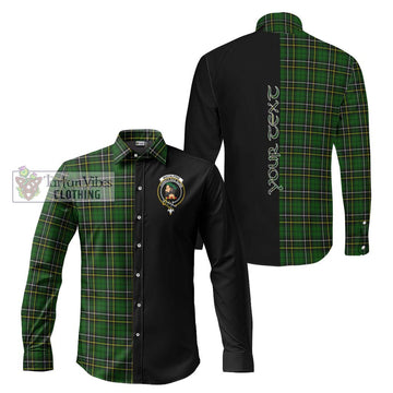 MacAlpine Modern Tartan Long Sleeve Button Shirt with Family Crest and Half Of Me Style Men's Shirt S - Tartanvibesclothing Shop