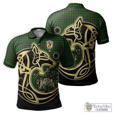 MacAlpine Modern Tartan Polo Shirt with Family Crest Celtic Wolf Style Kid - Tartan Vibes Clothing