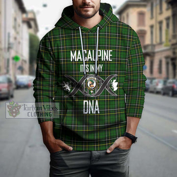 MacAlpine Modern Tartan Hoodie with Family Crest DNA In Me Style Pullover Hoodie - Tartan Vibes Clothing
