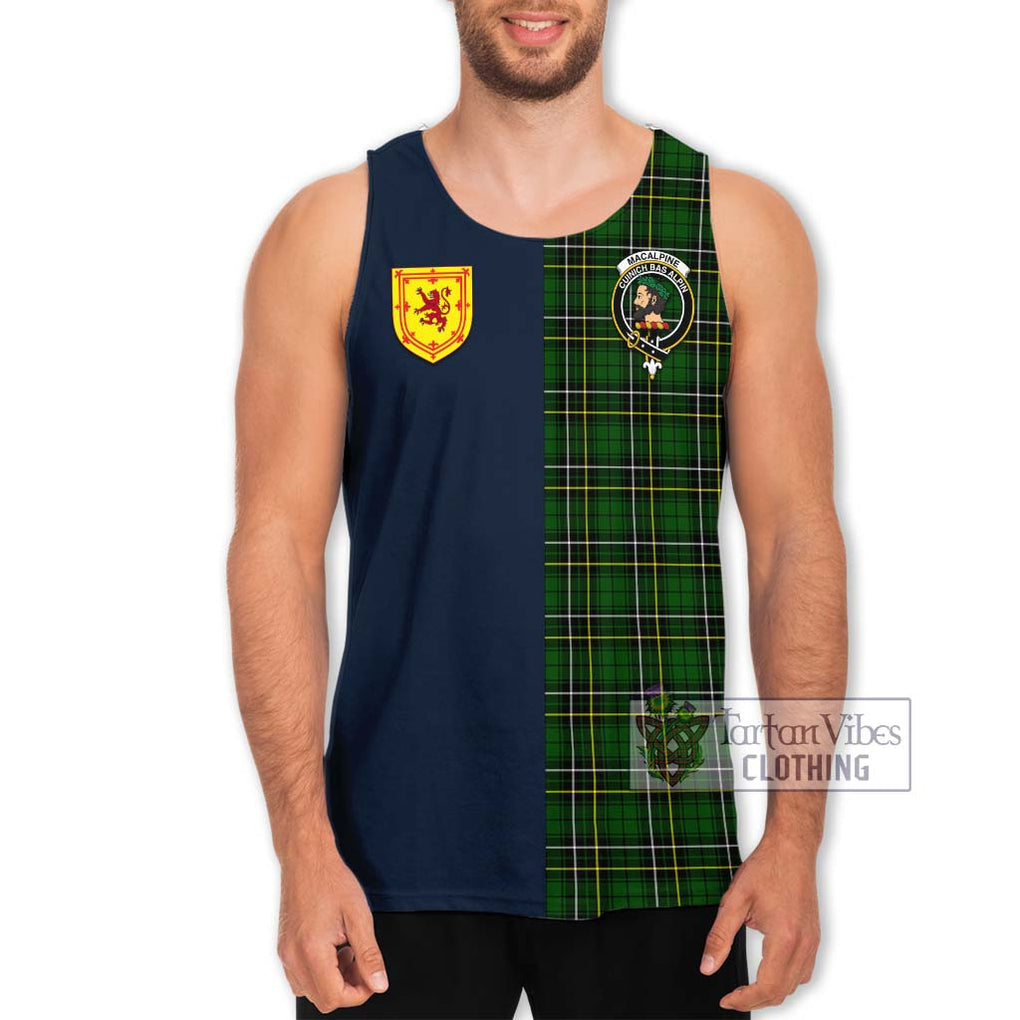 MacAlpine Modern Tartan Men's Tank Top Alba with Scottish Lion Royal Arm Half Style Men - Tartan Vibes Clothing