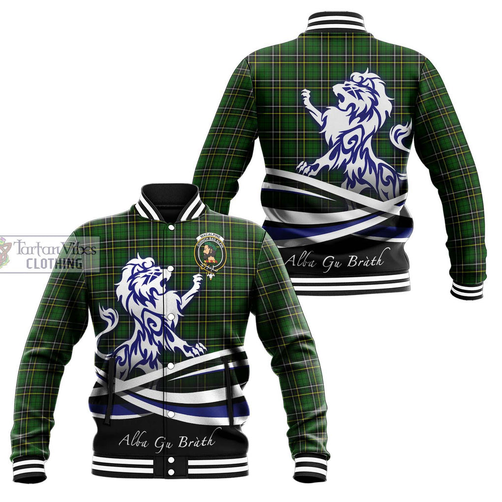 MacAlpine Modern Tartan Baseball Jacket with Alba Gu Brath Regal Lion Emblem Unisex - Tartan Vibes Clothing