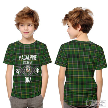 MacAlpine Modern Tartan Kid T-Shirt with Family Crest DNA In Me Style Youth XL Size14 - Tartan Vibes Clothing