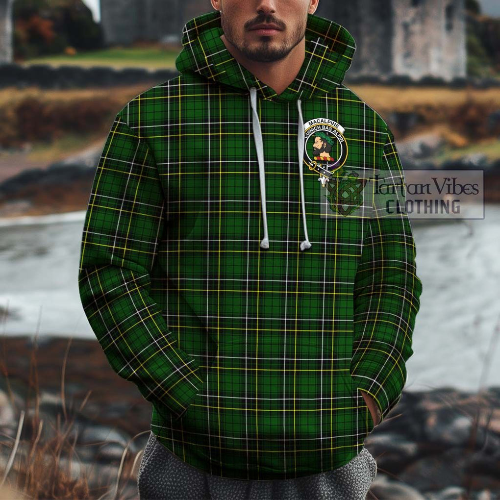 MacAlpine Modern Tartan Cotton Hoodie with Family Crest Zip Hoodie - Tartan Vibes Clothing