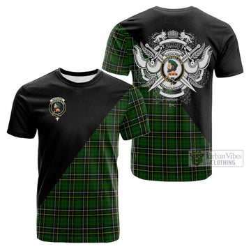 MacAlpine Modern Tartan Cotton T-shirt with Family Crest and Military Logo Style Kid's Shirt - Tartan Vibes Clothing