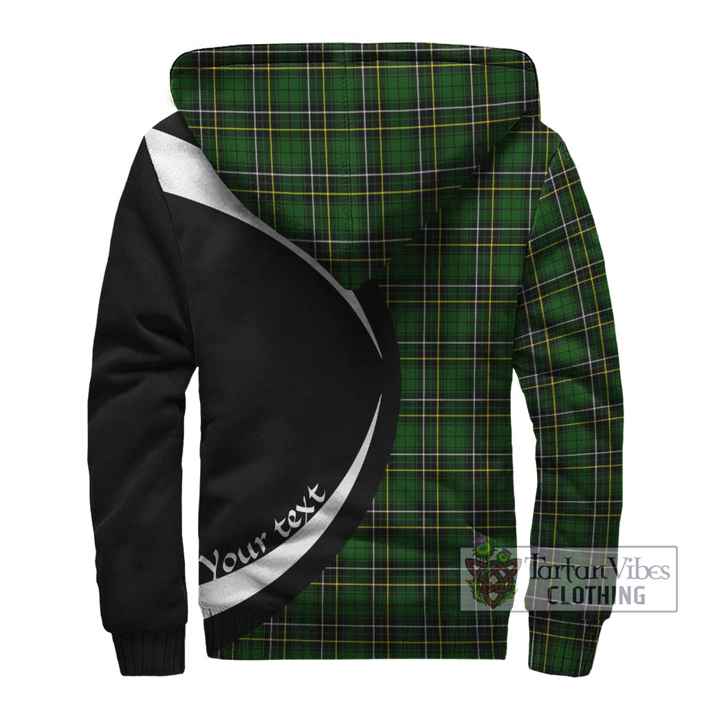 MacAlpine Modern Tartan Sherpa Hoodie with Family Crest Circle Style - Tartan Vibes Clothing