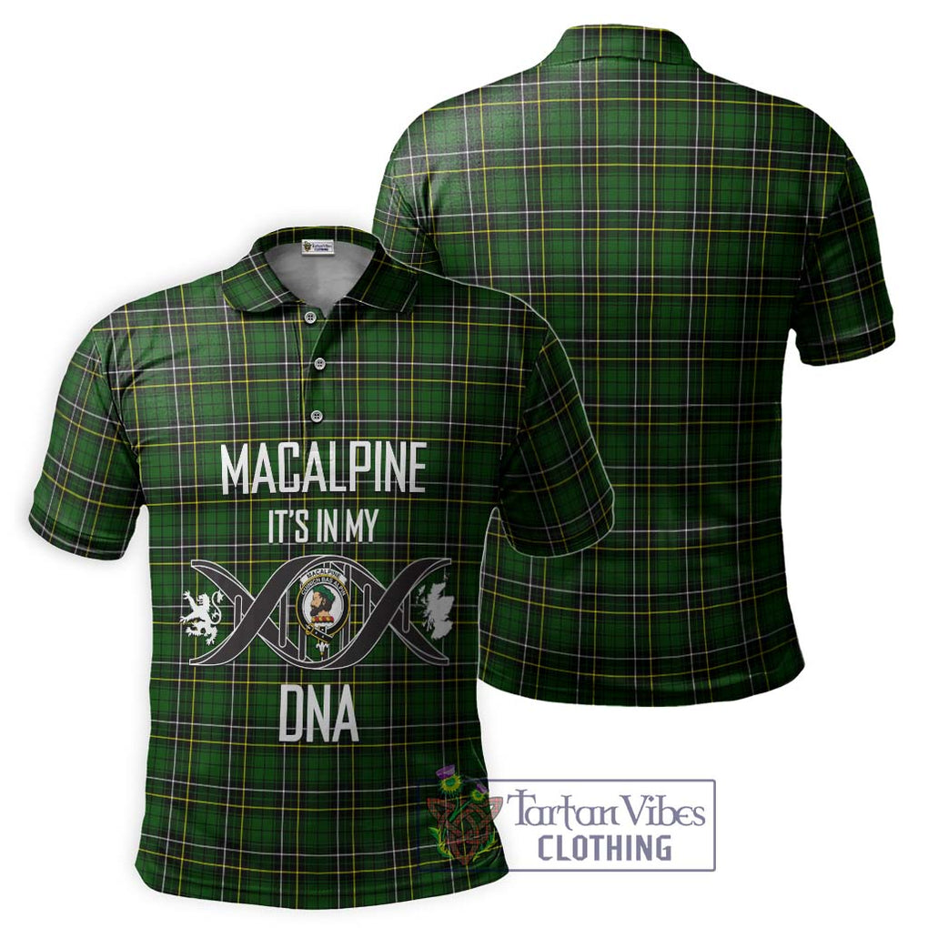 MacAlpine Modern Tartan Polo Shirt with Family Crest DNA In Me Style - Tartan Vibes Clothing