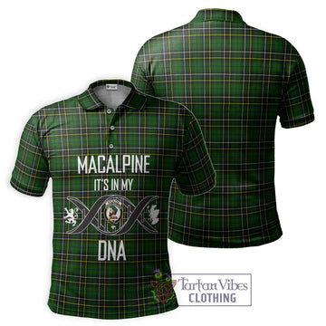 MacAlpine Modern Tartan Polo Shirt with Family Crest DNA In Me Style - Tartan Vibes Clothing