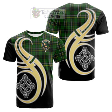 MacAlpine Modern Tartan Cotton T-shirt with Family Crest and Celtic Symbol Style Kid's Shirt - Tartan Vibes Clothing