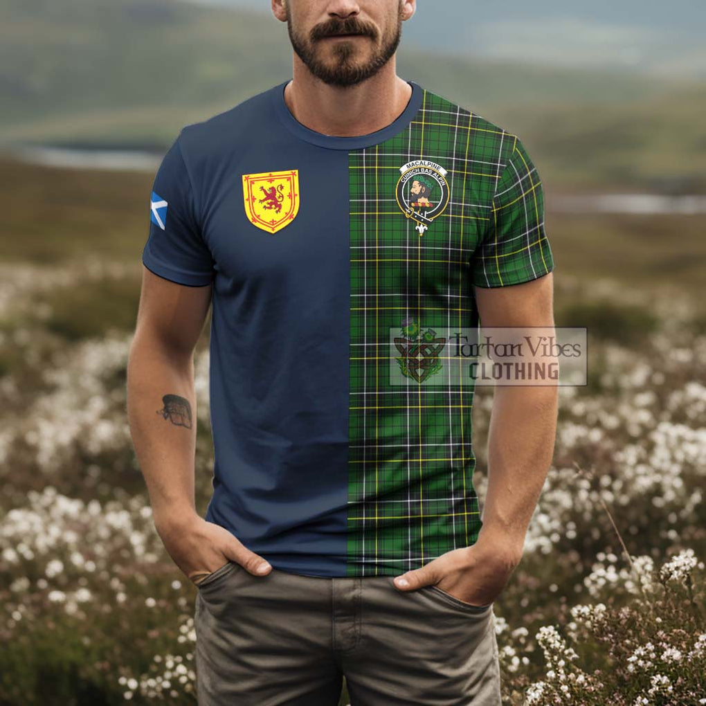 MacAlpine Modern Tartan T-Shirt Alba with Scottish Lion Royal Arm Half Style - Tartan Vibes Clothing