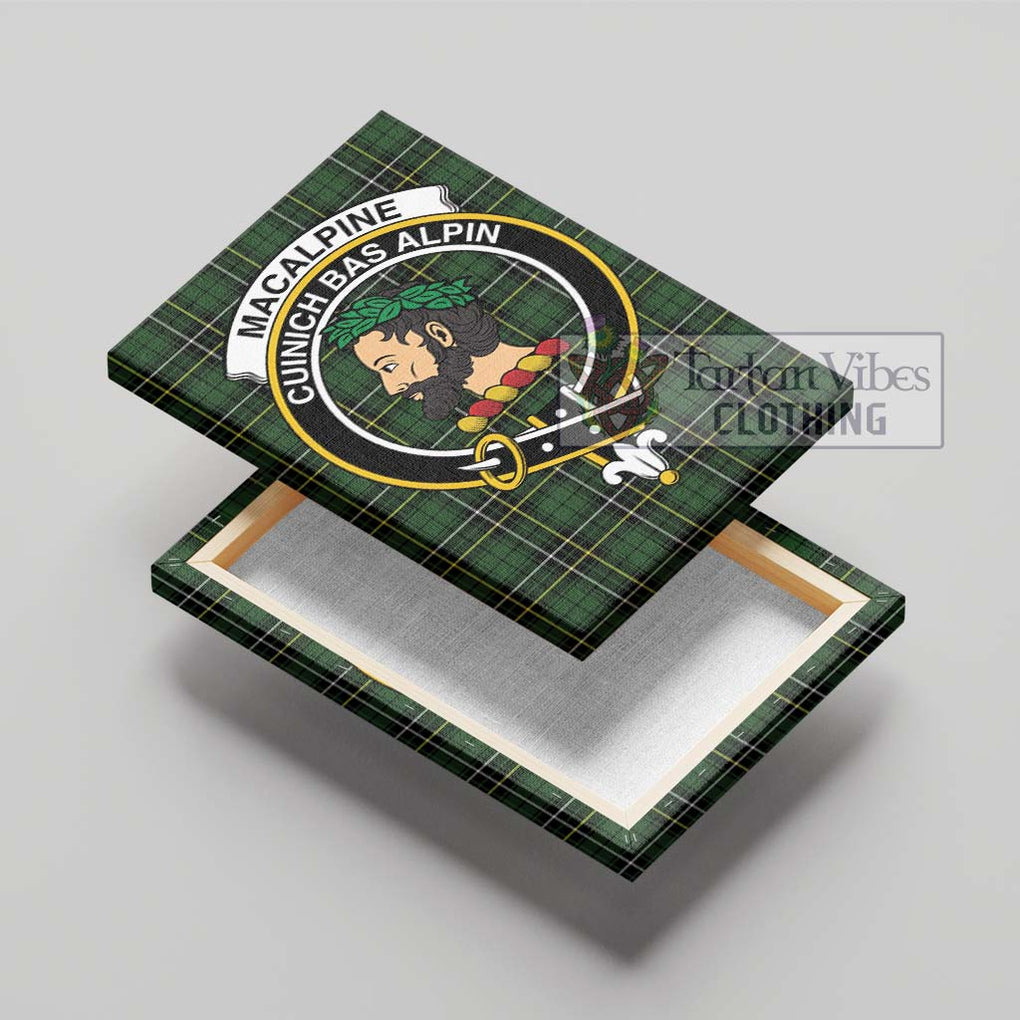 MacAlpine Modern Tartan Canvas Print Wall Art with Family Crest - Tartan Vibes Clothing