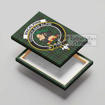 MacAlpine Modern Tartan Canvas Print Wall Art with Family Crest - Tartan Vibes Clothing