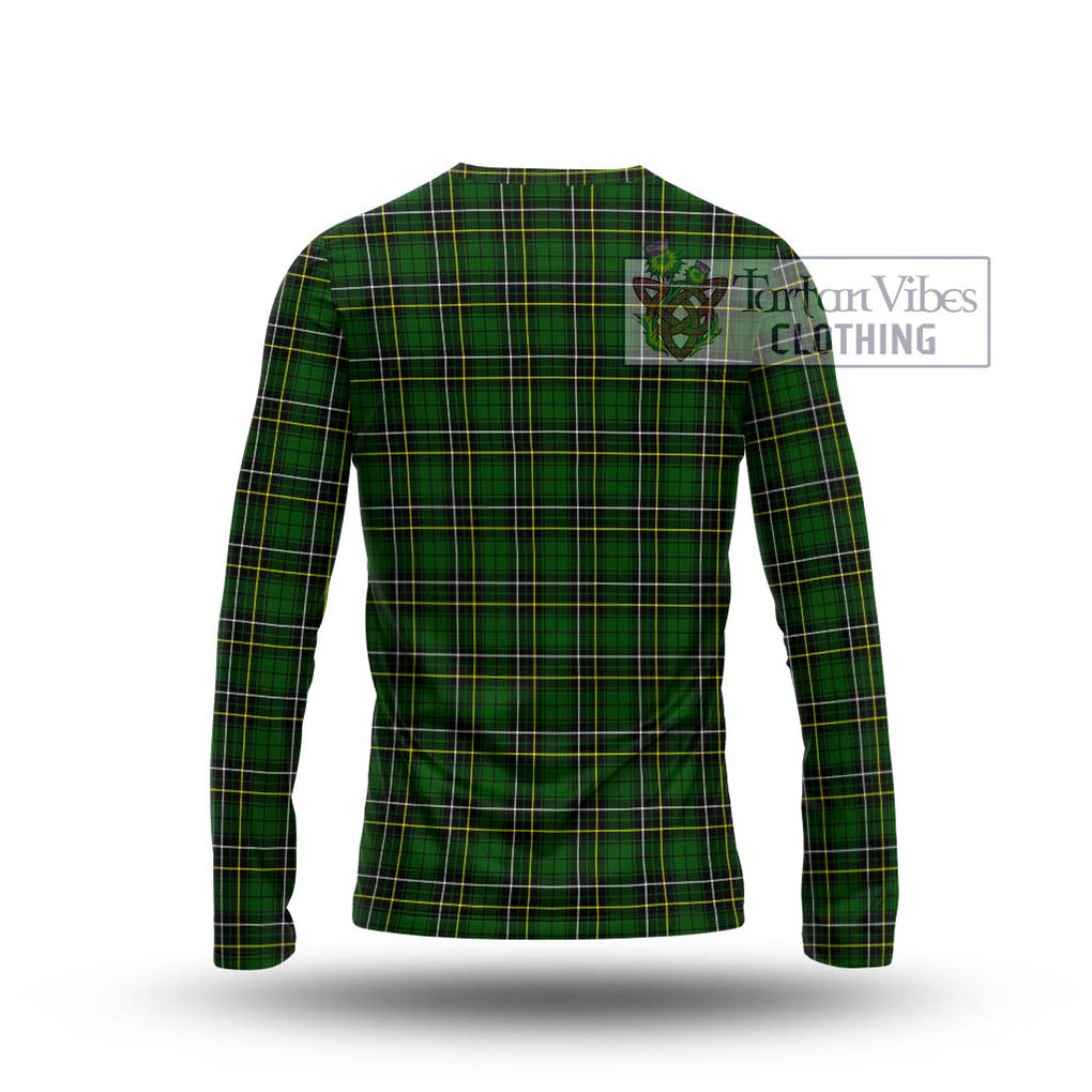 MacAlpine Modern Tartan Long Sleeve T-Shirt with Family Crest DNA In Me Style - Tartan Vibes Clothing