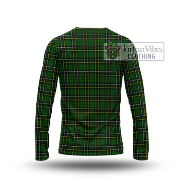 MacAlpine Modern Tartan Long Sleeve T-Shirt with Family Crest DNA In Me Style - Tartan Vibes Clothing