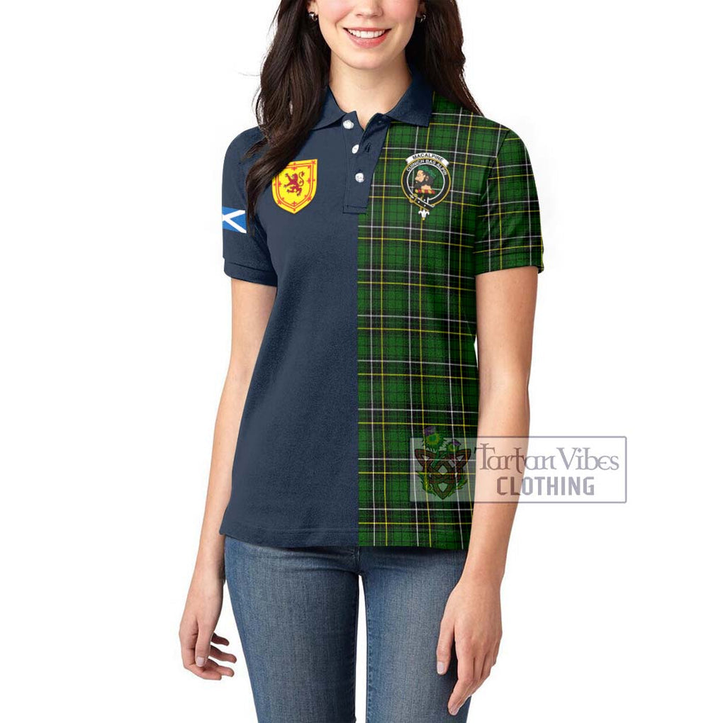 MacAlpine Modern Tartan Women's Polo Shirt Alba with Scottish Lion Royal Arm Half Style - Tartan Vibes Clothing