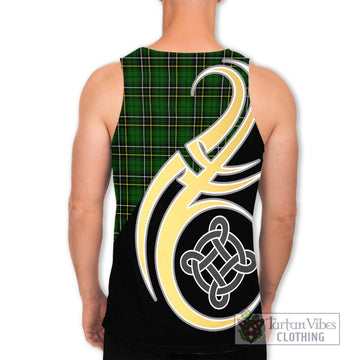 MacAlpine Modern Tartan Men's Tank Top with Family Crest and Celtic Symbol Style - Tartan Vibes Clothing