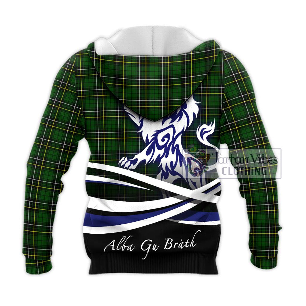 MacAlpine Modern Tartan Knitted Hoodie with Alba Gu Brath Regal Lion Emblem - Tartan Vibes Clothing