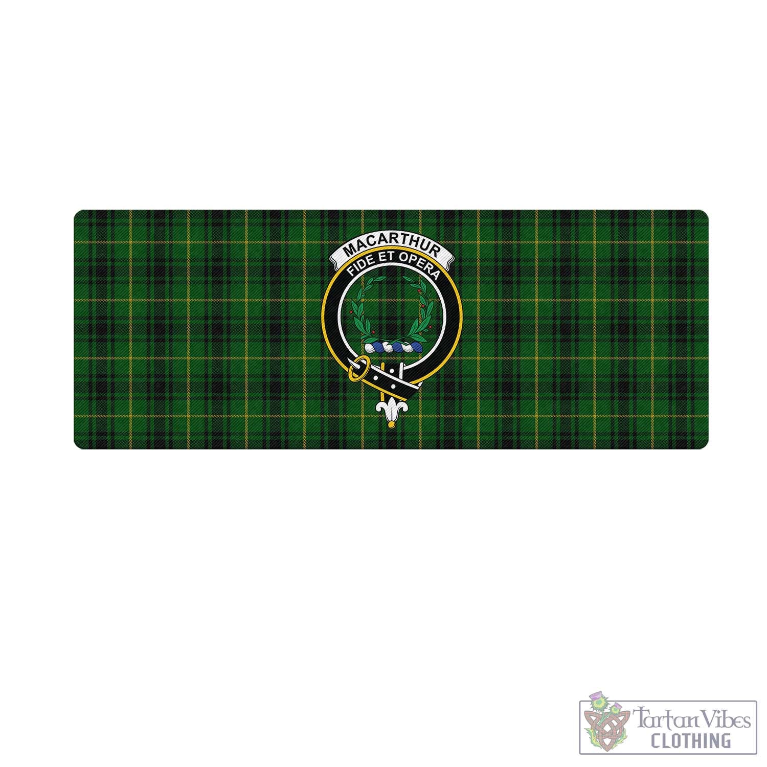 Tartan Vibes Clothing MacArthur Tartan Mouse Pad with Family Crest