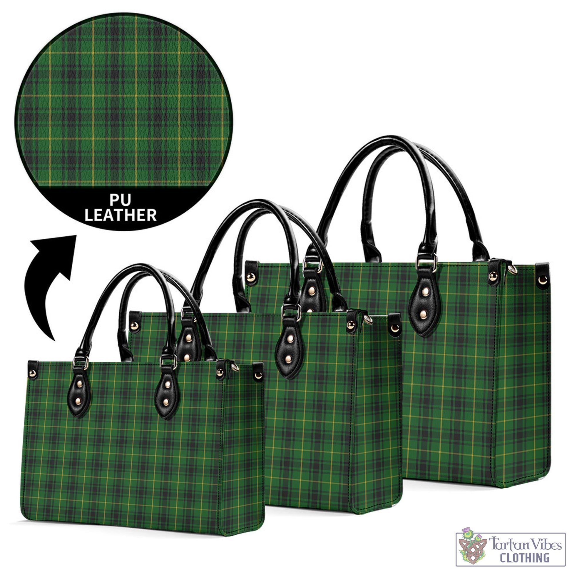 Tartan Vibes Clothing MacArthur Tartan Luxury Leather Handbags