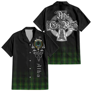 MacArthur (McArthur) Tartan Hawaiian Shirt Shirt Featuring Alba Gu Brath Family Crest Celtic Inspired