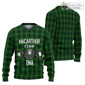 MacArthur (McArthur) Tartan Knitted Sweater with Family Crest DNA In Me Style Unisex - Tartanvibesclothing Shop