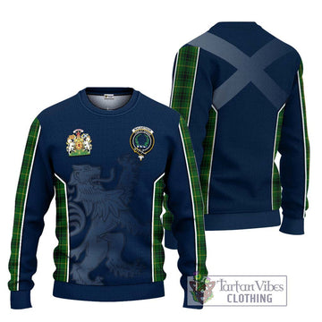 MacArthur (McArthur) Tartan Knitted Sweater with Family Crest and Lion Rampant Vibes Sport Style Unisex - Tartan Vibes Clothing
