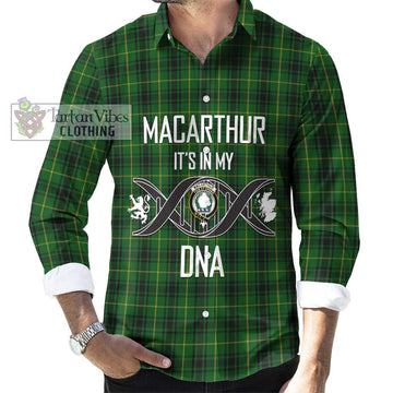 MacArthur (McArthur) Tartan Long Sleeve Button Shirt with Family Crest DNA In Me Style
