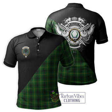 MacArthur (McArthur) Tartan Polo Shirt with Family Crest and Military Logo Style Kid - Tartanvibesclothing Shop
