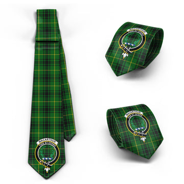 MacArthur Tartan Classic Necktie with Family Crest