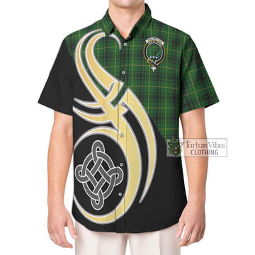 MacArthur (McArthur) Tartan Hawaiian Shirt with Family Crest and Celtic Symbol Style