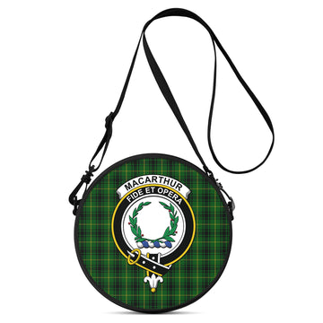 MacArthur (McArthur) Tartan Round Satchel Bags with Family Crest