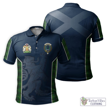 MacArthur Tartan Men's Polo Shirt with Family Crest and Lion Rampant Vibes Sport Style
