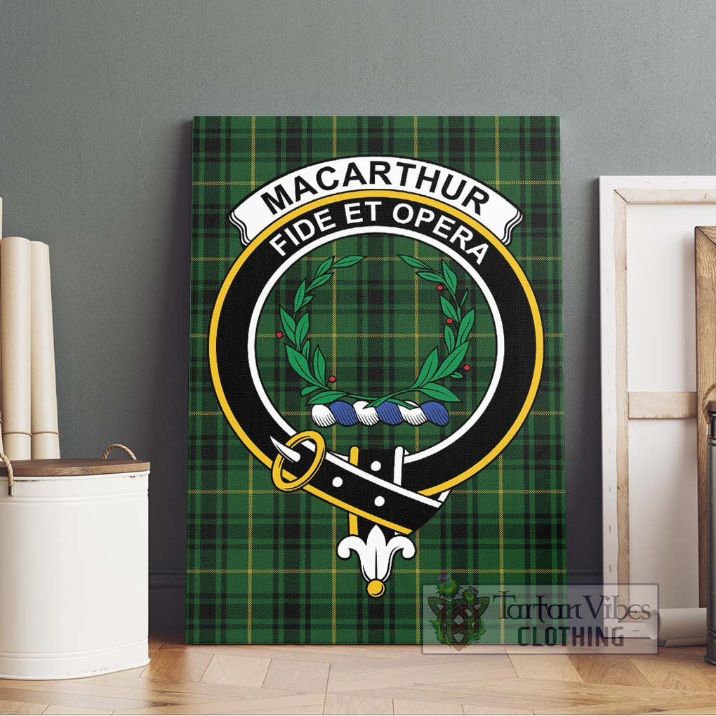 MacArthur (McArthur) Tartan Canvas Print Wall Art with Family Crest Without Frame - Tartan Vibes Clothing