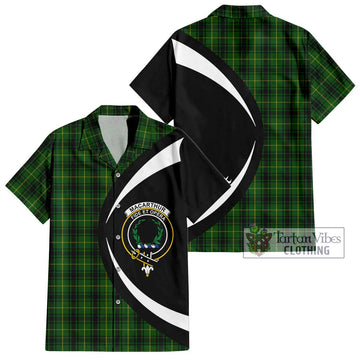MacArthur (McArthur) Tartan Hawaiian Shirt with Family Crest Circle Style