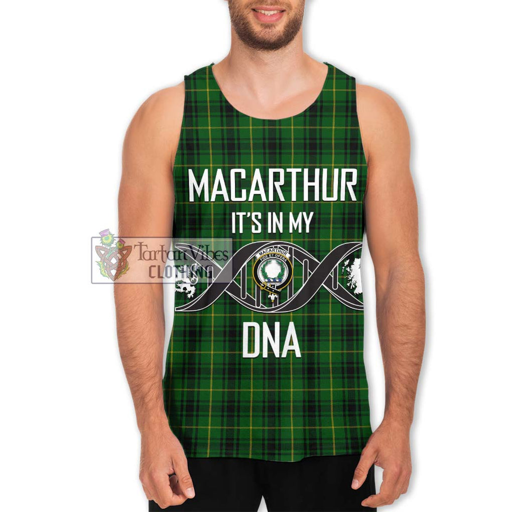 MacArthur (McArthur) Tartan Men's Tank Top with Family Crest DNA In Me Style Men - Tartanvibesclothing Shop