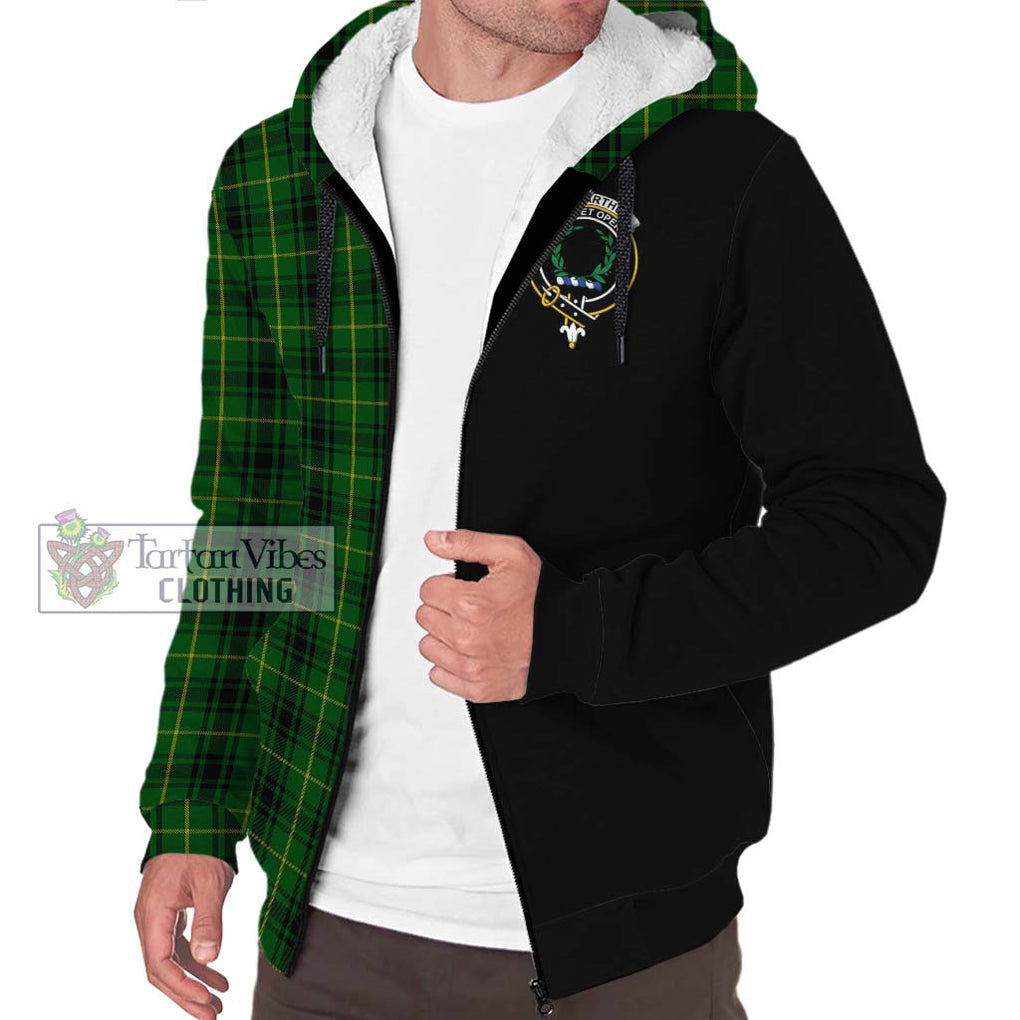 MacArthur (McArthur) Tartan Sherpa Hoodie with Family Crest and Half Of Me Style Unisex S - Tartanvibesclothing Shop