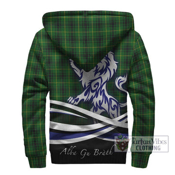 MacArthur (McArthur) Tartan Sherpa Hoodie with Alba Gu Brath Regal Lion Emblem