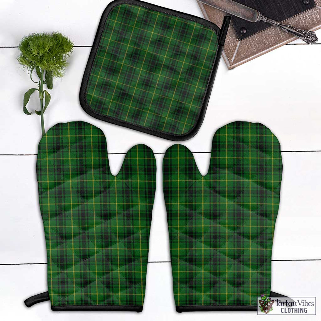 MacArthur (McArthur) Tartan Combo Oven Mitt & Pot-Holder Combo 1 Oven Mitt & 1 Pot-Holder Black - Tartan Vibes Clothing