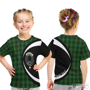 MacArthur (McArthur) Tartan Kid T-Shirt with Family Crest Circle Style - Tartan Vibes Clothing
