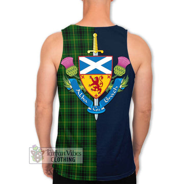 Tartan Vibes Clothing MacArthur Tartan Men's Tank Top with Scottish Lion Royal Arm Half Style
