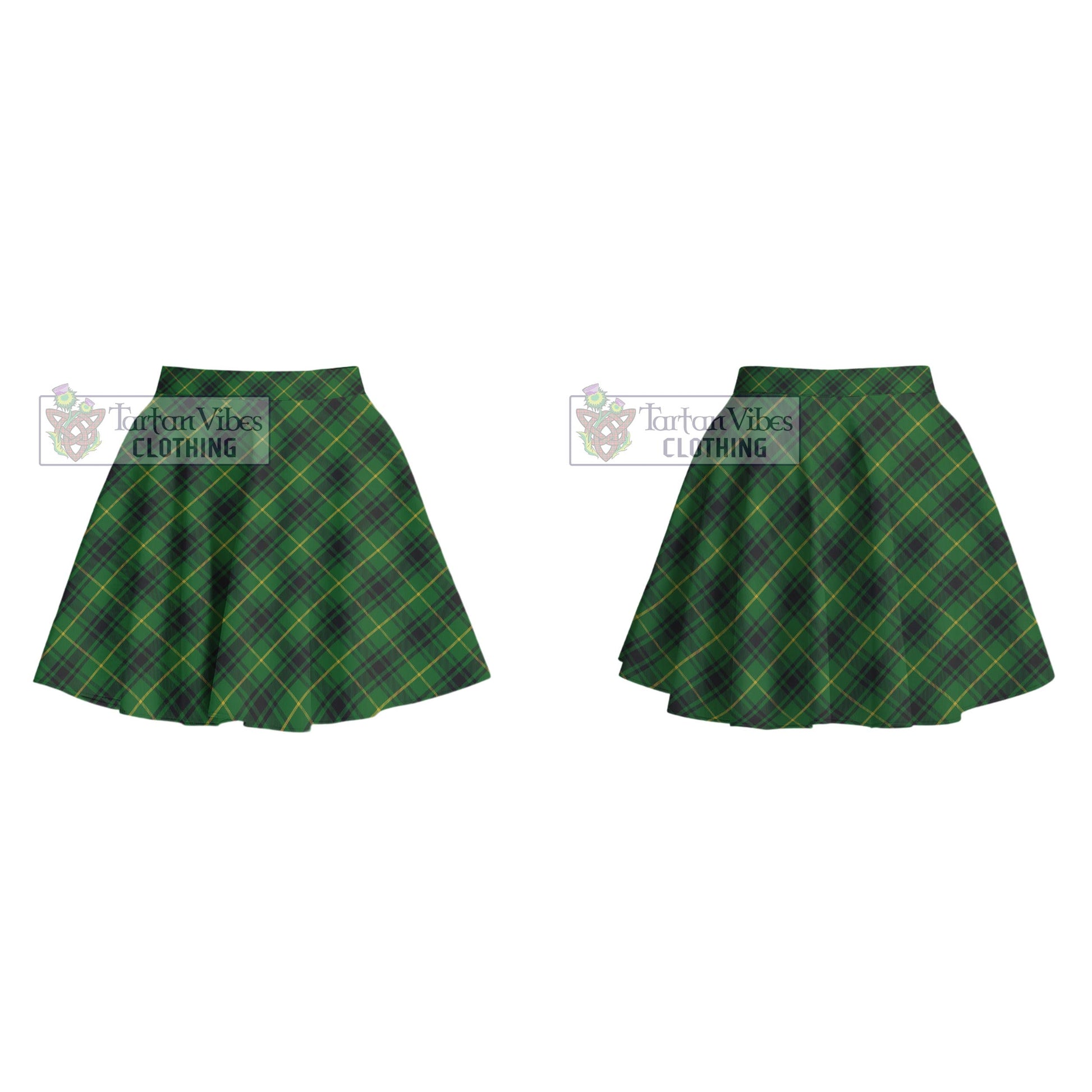 MacArthur (McArthur) Tartan Women's Plated Mini Skirt Cross Style - Tartan Vibes Clothing
